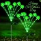 Solar St Patrick’s Day Decorations Outdoor, 2 Packs Solar Shamrock Path Lights with Stainless Steel Stakes, Waterproof Green Lucky Clover Lights for Garden Patio Yard Irish St Patrick's Day Décor